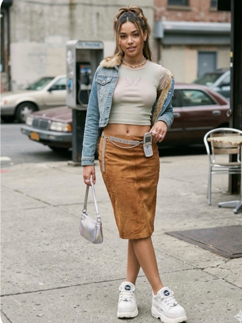 Vintage 1980s Y2K Genuine Leather Lanna Skirt size 6